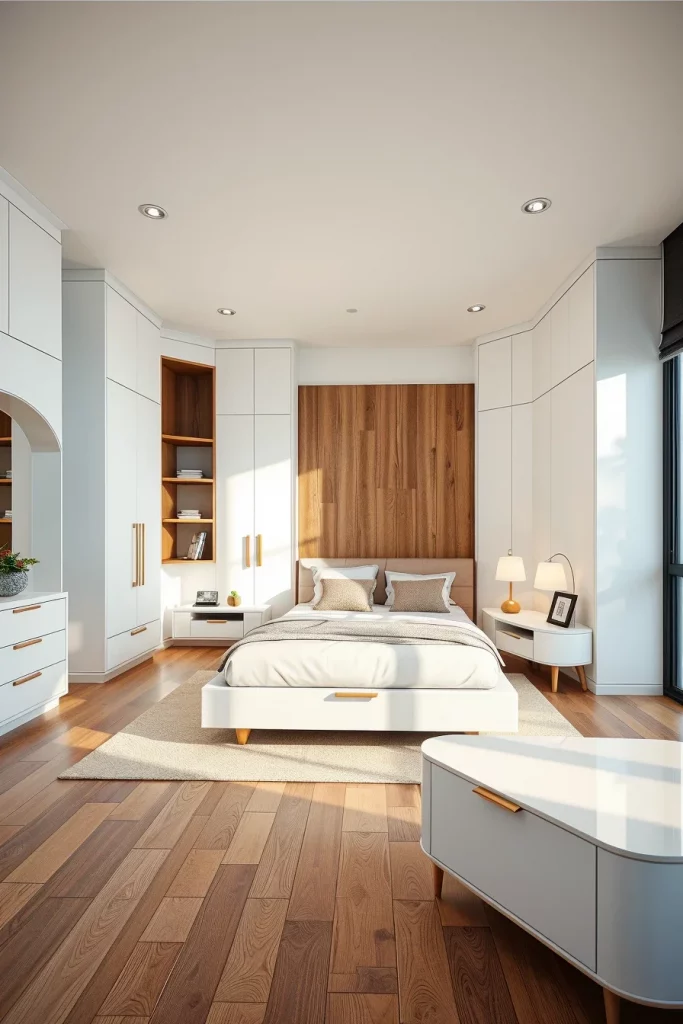 54 White And Wood Tone Bedroom Ideas For A Warm And Modern Retreat