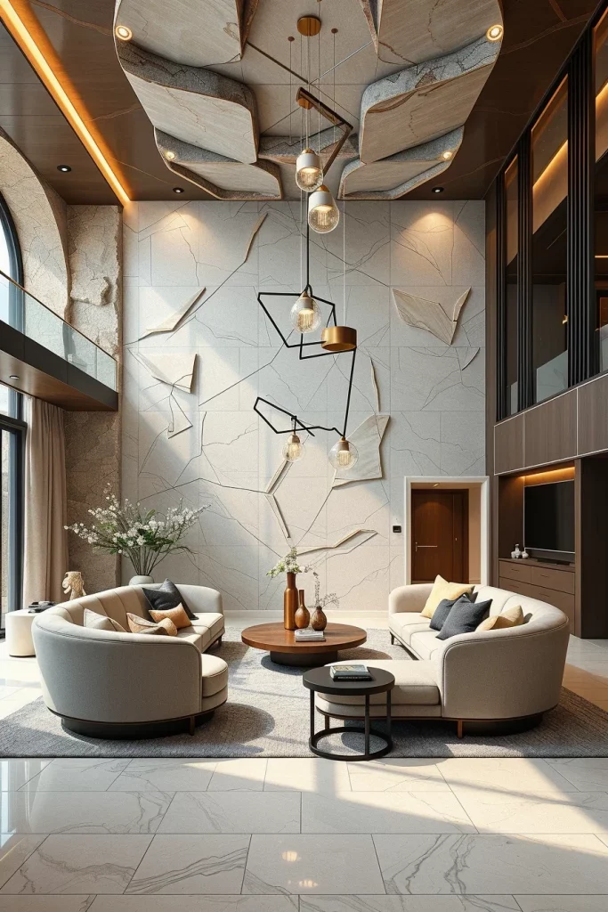 60 Sculptural And Artistic Modern Living Room Ideas For A Gallery-Inspired Home