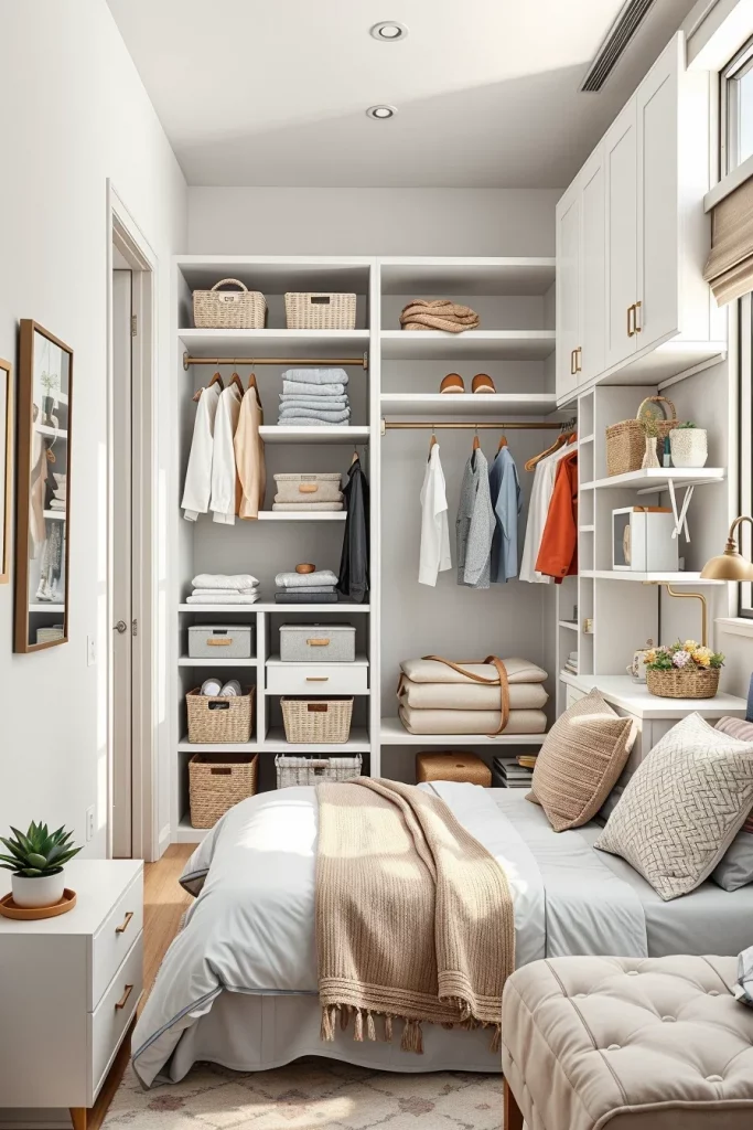 57 Small Bedroom Closet Organization Solutions To Maximize Every Inch Of Space
