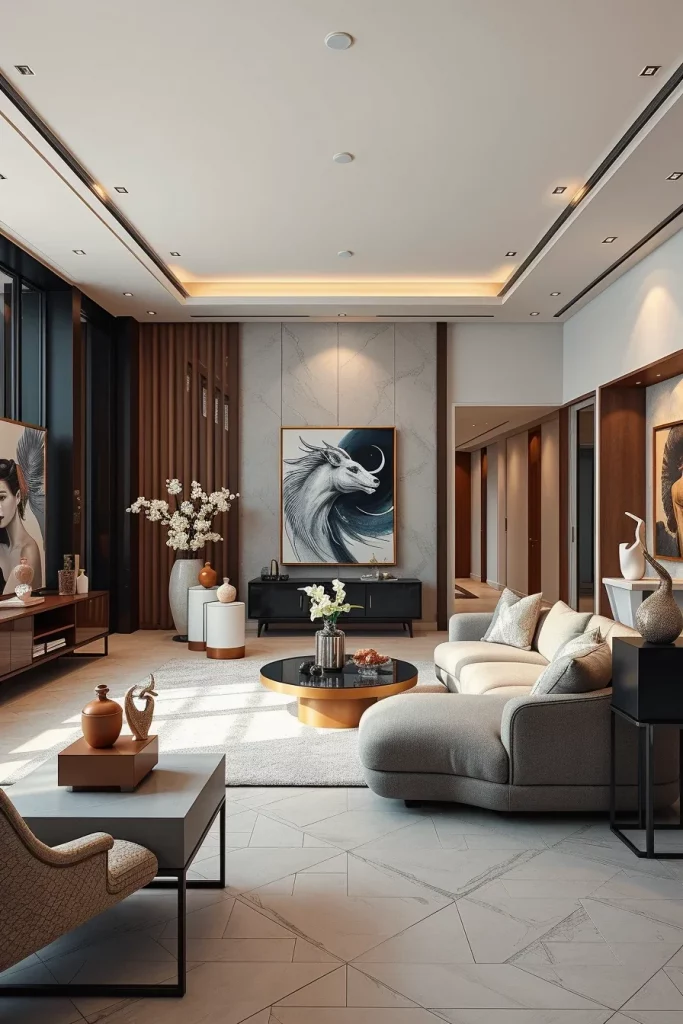 60 Sculptural And Artistic Modern Living Room Ideas For A Gallery-Inspired Home