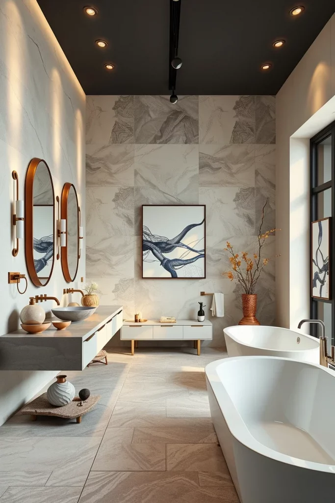58 Sculptural And Artistic Modern Bathroom Ideas For A Gallery-Inspired Home