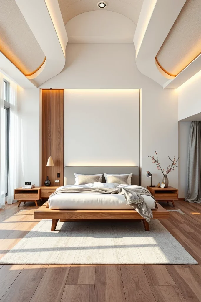 54 White And Wood Tone Bedroom Ideas For A Warm And Modern Retreat