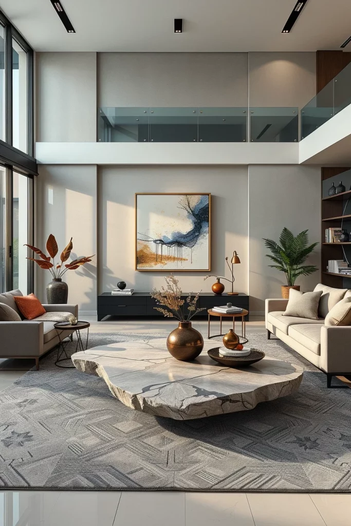 60 Sculptural And Artistic Modern Living Room Ideas For A Gallery-Inspired Home