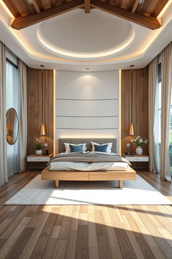 54 White And Wood Tone Bedroom Ideas For A Warm And Modern Retreat