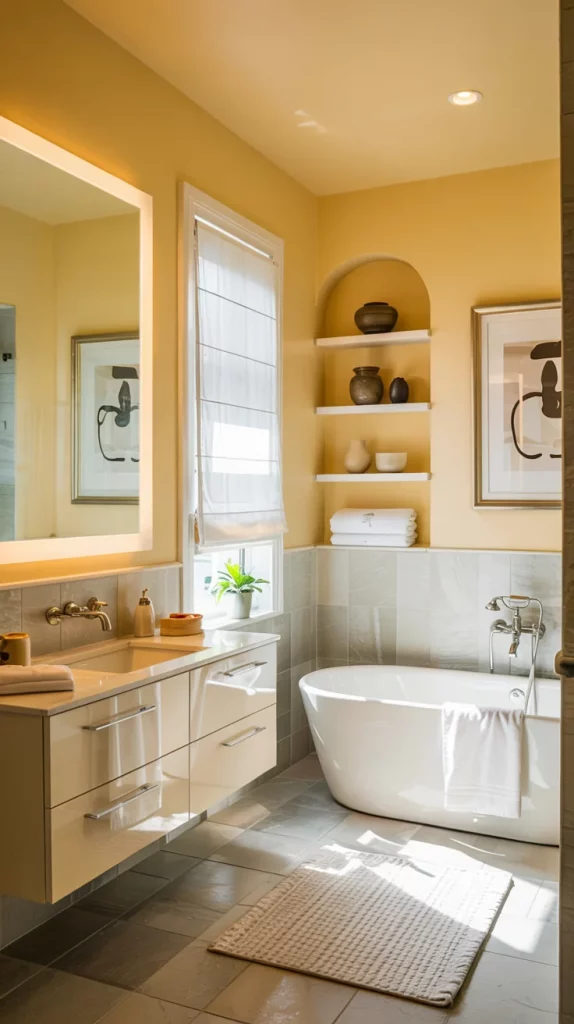 60 Yellow Bathroom Decor Styling Ideas To Brighten Your Bathroom With Style