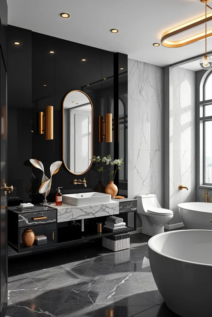 60 Luxury Black Bathroom Styling Ideas For A Sophisticated And Elegant Space