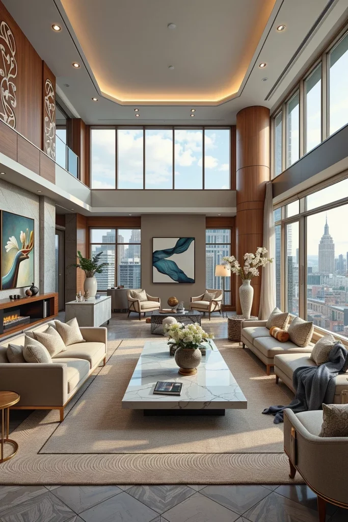 55 Luxury Penthouse Living Room Ideas For Sophisticated Modern Interiors