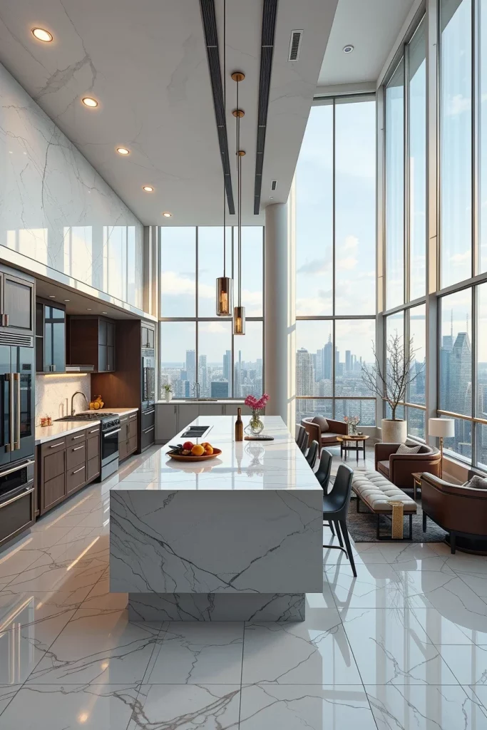 55 Luxury Penthouse Kitchen Ideas For A Sophisticated Modern Home