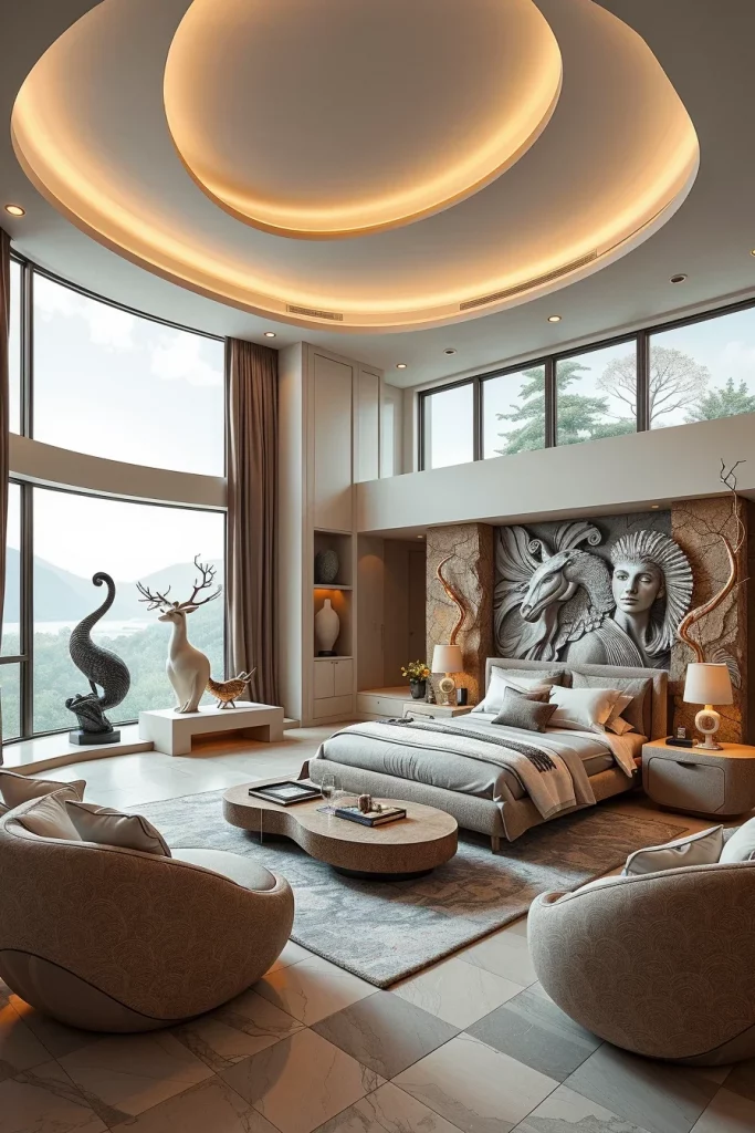 58 Sculptural And Artistic Modern Bedroom Ideas For A Creative Luxury Retreat