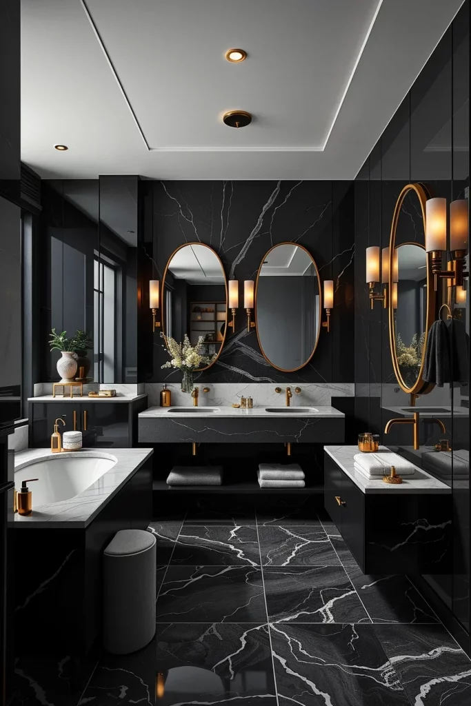 60 Luxury Black Bathroom Styling Ideas For A Sophisticated And Elegant Space