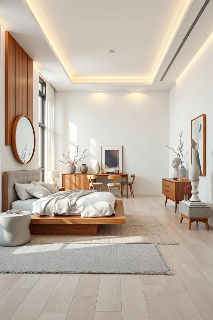 54 White And Wood Tone Bedroom Ideas For A Warm And Modern Retreat