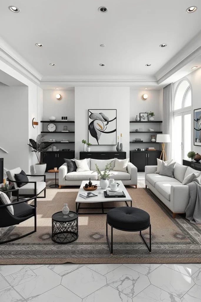 58 Black And White Living Room Ideas To Create A Timeless And Stylish Space