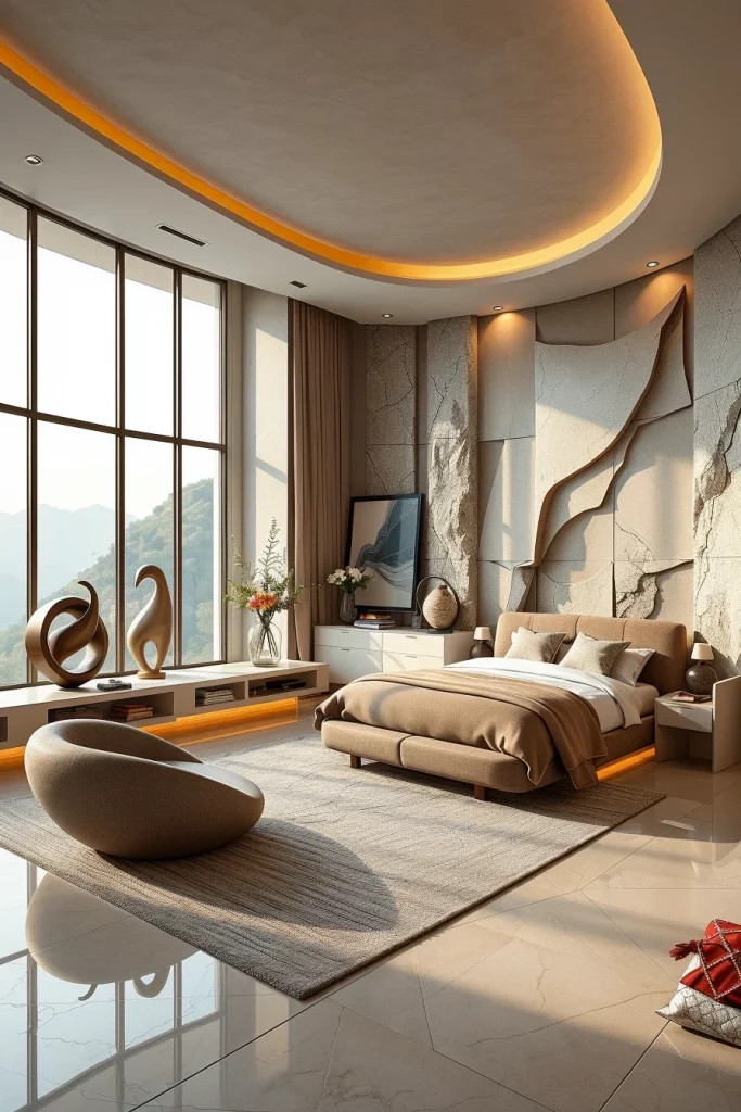 58 Sculptural And Artistic Modern Bedroom Ideas For A Creative Luxury Retreat