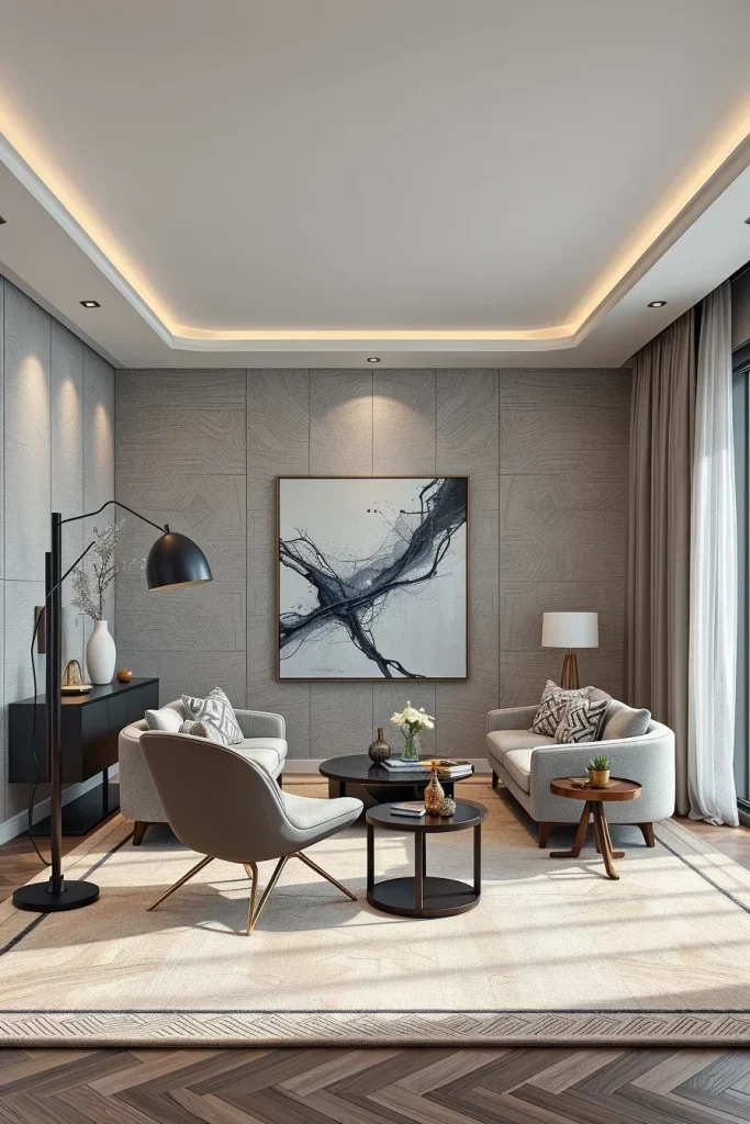 60 Sculptural And Artistic Modern Living Room Ideas For A Gallery-Inspired Home