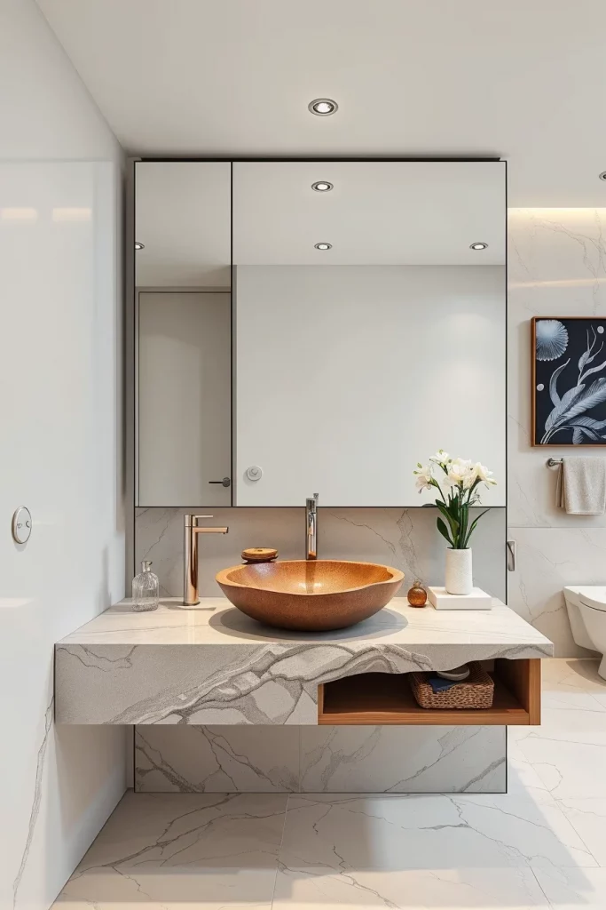 58 Sculptural And Artistic Modern Bathroom Ideas For A Gallery-Inspired Home