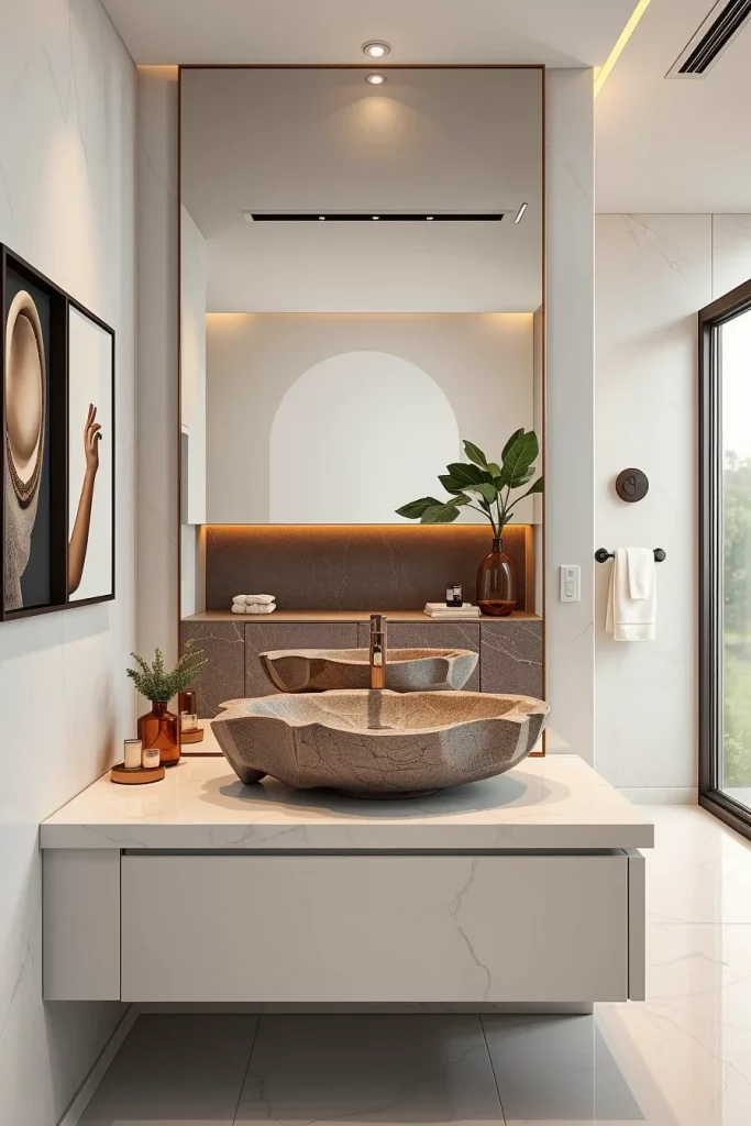 58 Sculptural And Artistic Modern Bathroom Ideas For A Gallery-Inspired Home