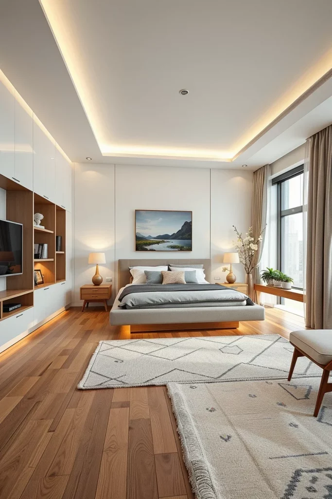 54 White And Wood Tone Bedroom Ideas For A Warm And Modern Retreat