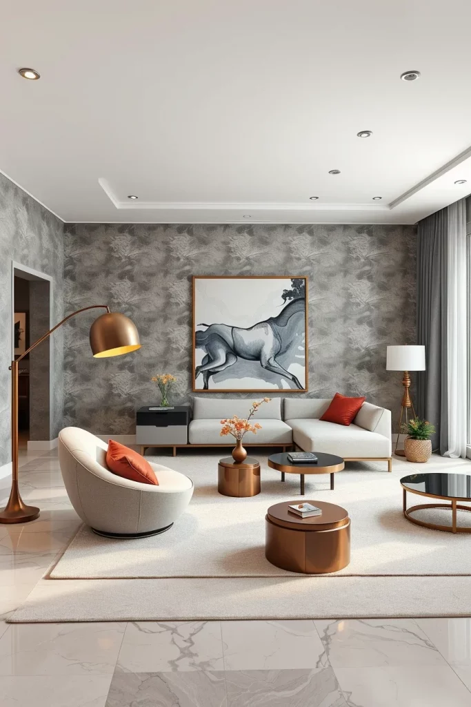 60 Sculptural And Artistic Modern Living Room Ideas For A Gallery-Inspired Home