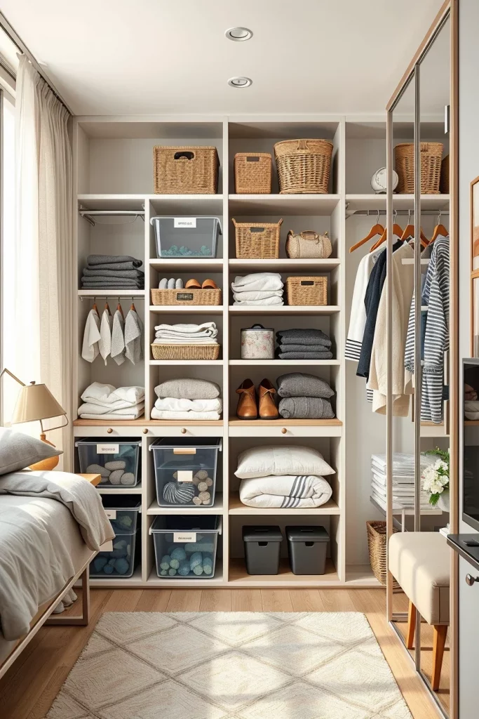57 Small Bedroom Closet Organization Solutions To Maximize Every Inch Of Space