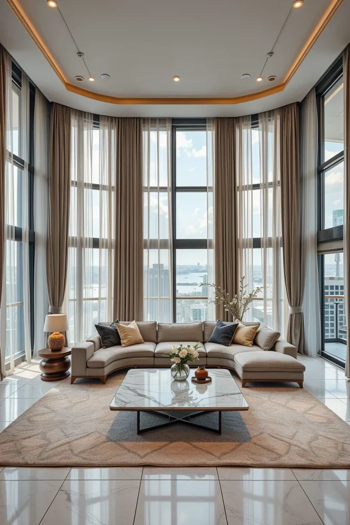 55 Luxury Penthouse Living Room Ideas For Sophisticated Modern Interiors