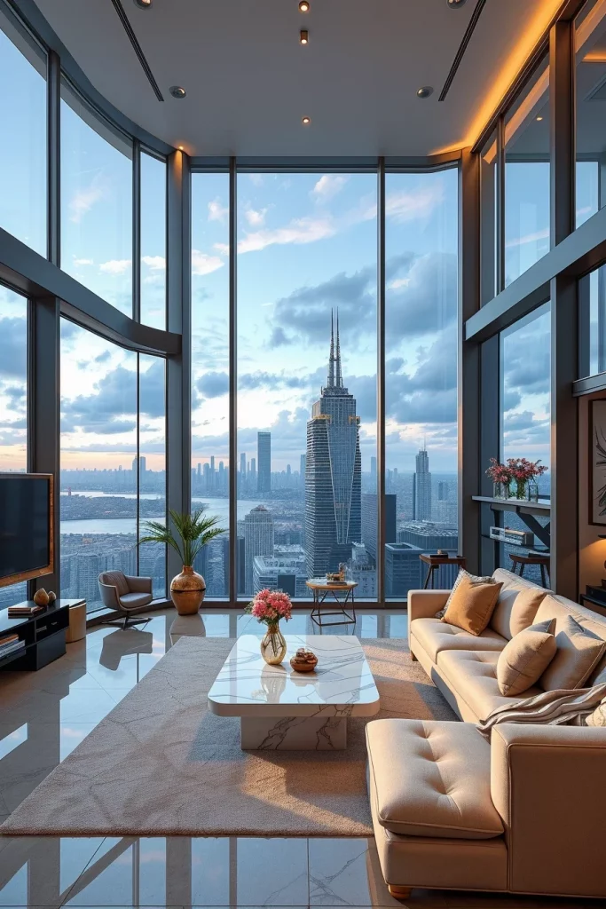 55 Luxury Penthouse Living Room Ideas For Sophisticated Modern Interiors