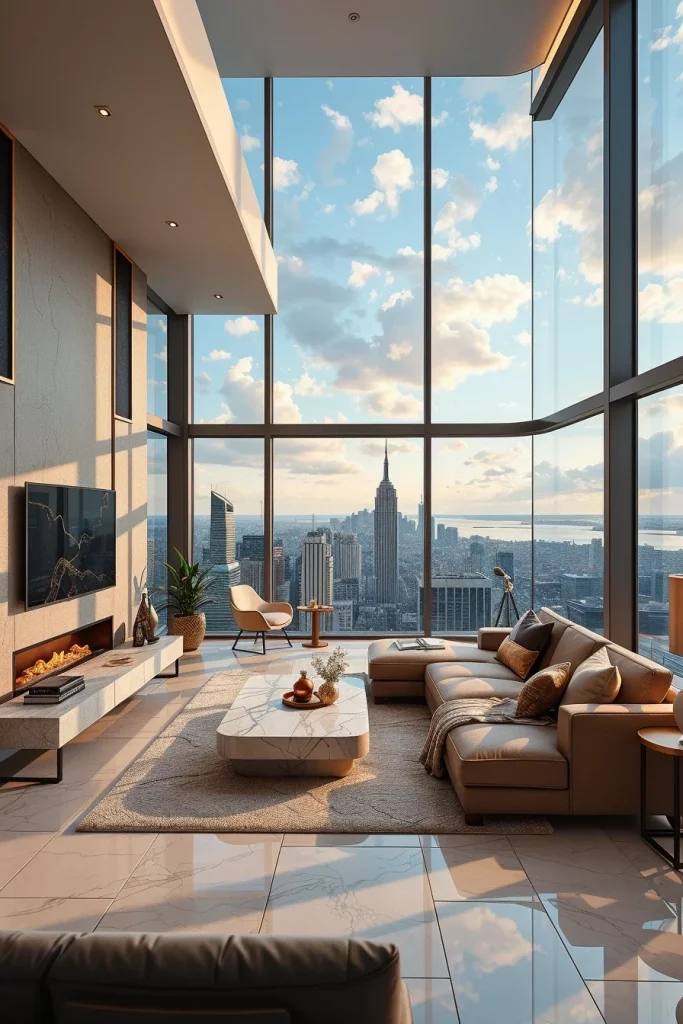 55 Luxury Penthouse Living Room Ideas For Sophisticated Modern Interiors