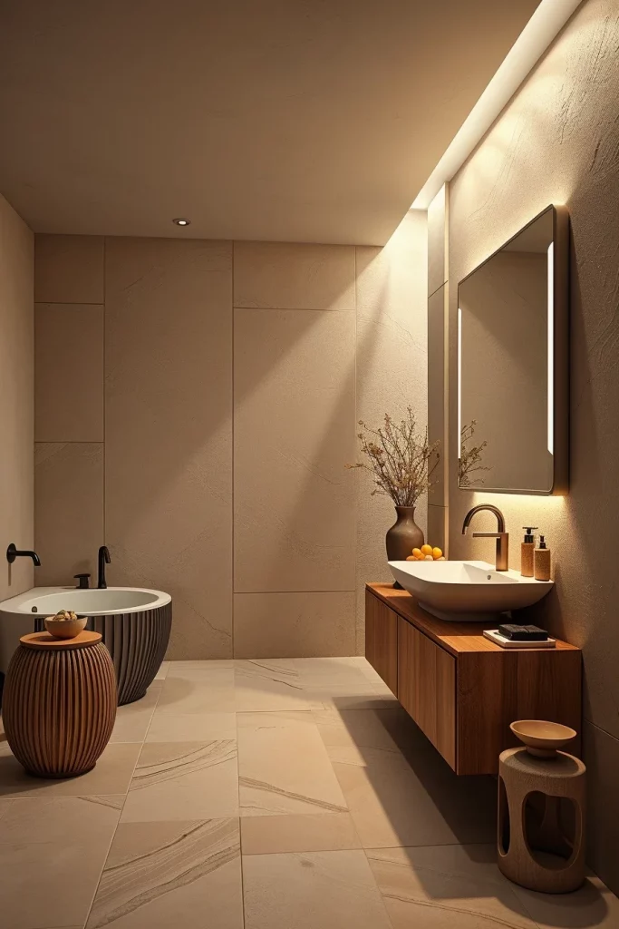 49 Minimalist Bathroom Decor With Texture Ideas For A Stylish Modern Space