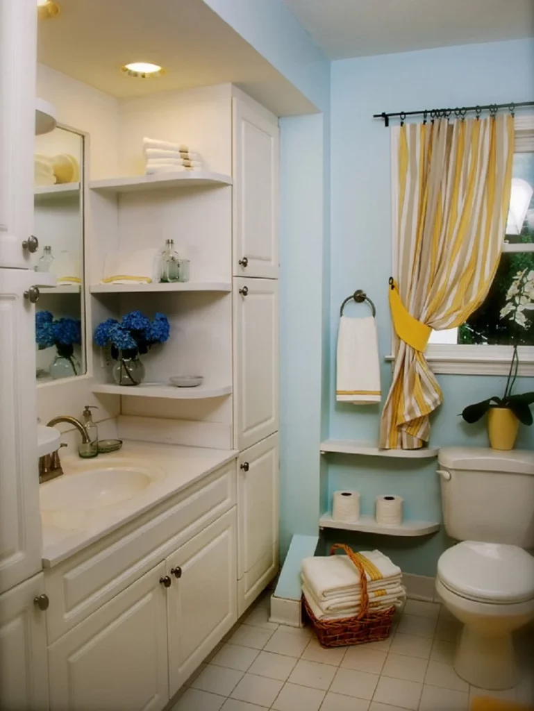46 Small Bathroom Organization and Storage Solutions for Fall