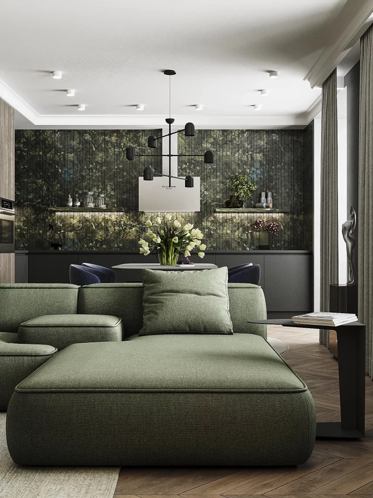 48 Jade Green Living Room for a Cozy Fall Interior