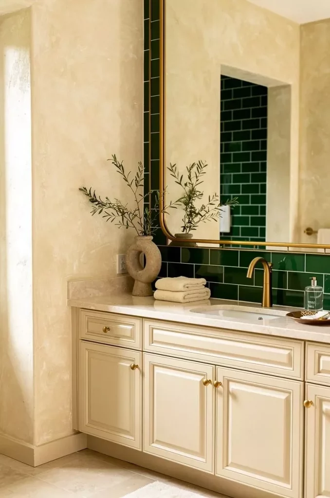 43 Olive Green Bathroom Ideas to Fall 2026 Season