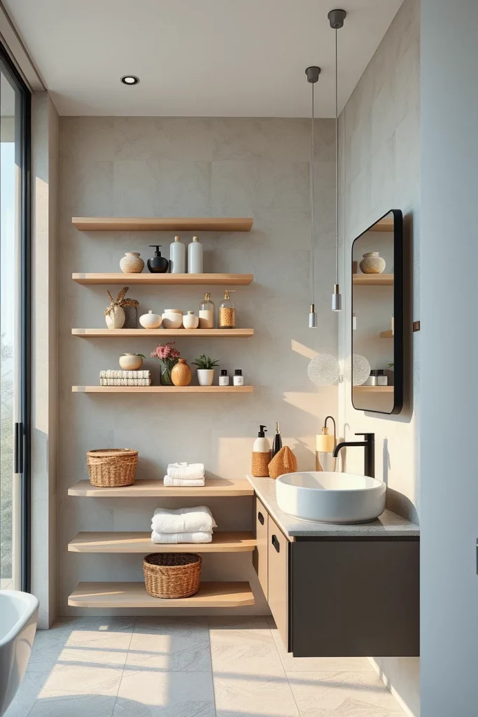 56 Bathroom Shelf Organization And Styling Ideas For A Beautiful And Organized Space