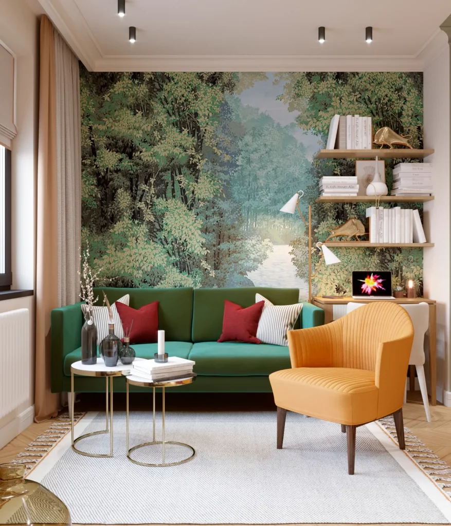 48 Jade Green Living Room for a Cozy Fall Interior