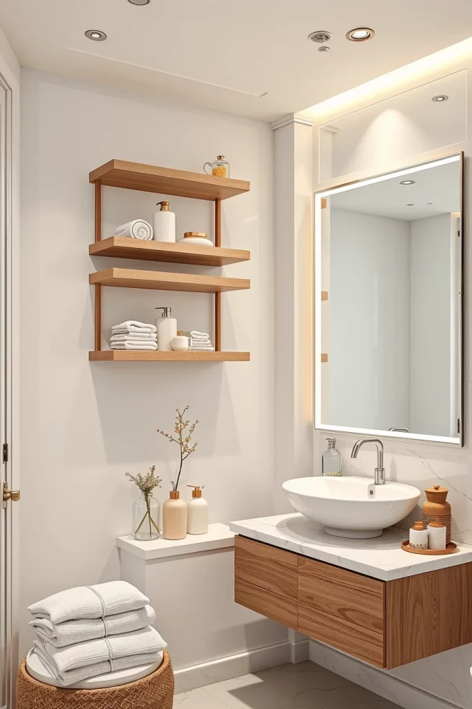 56 Bathroom Shelf Organization And Styling Ideas For A Beautiful And Organized Space