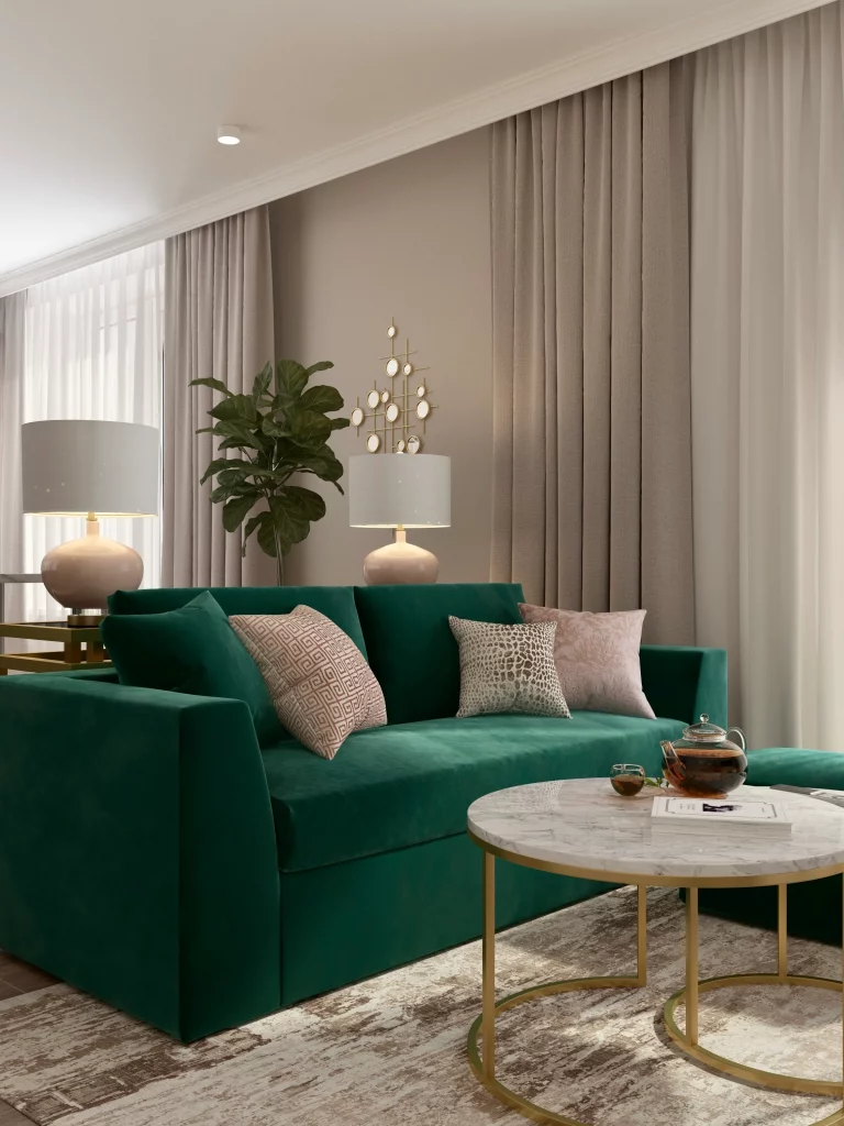 48 Jade Green Living Room for a Cozy Fall Interior