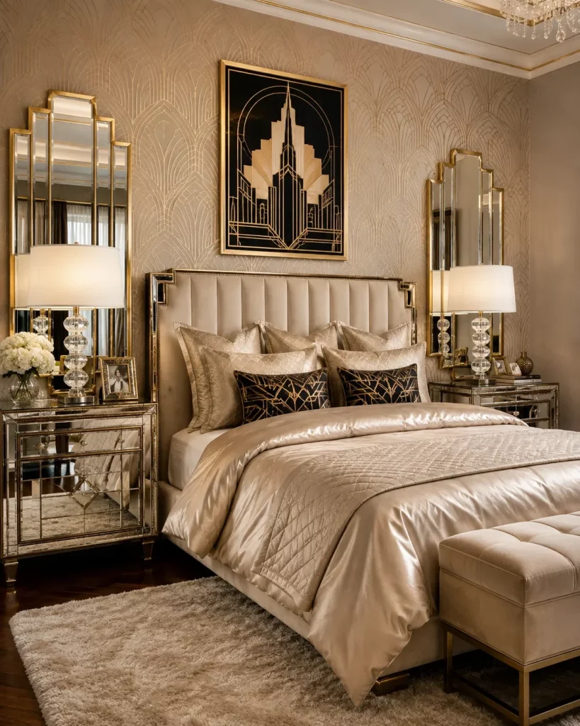 50 Modern Art Deco Bedroom Ideas For Fall