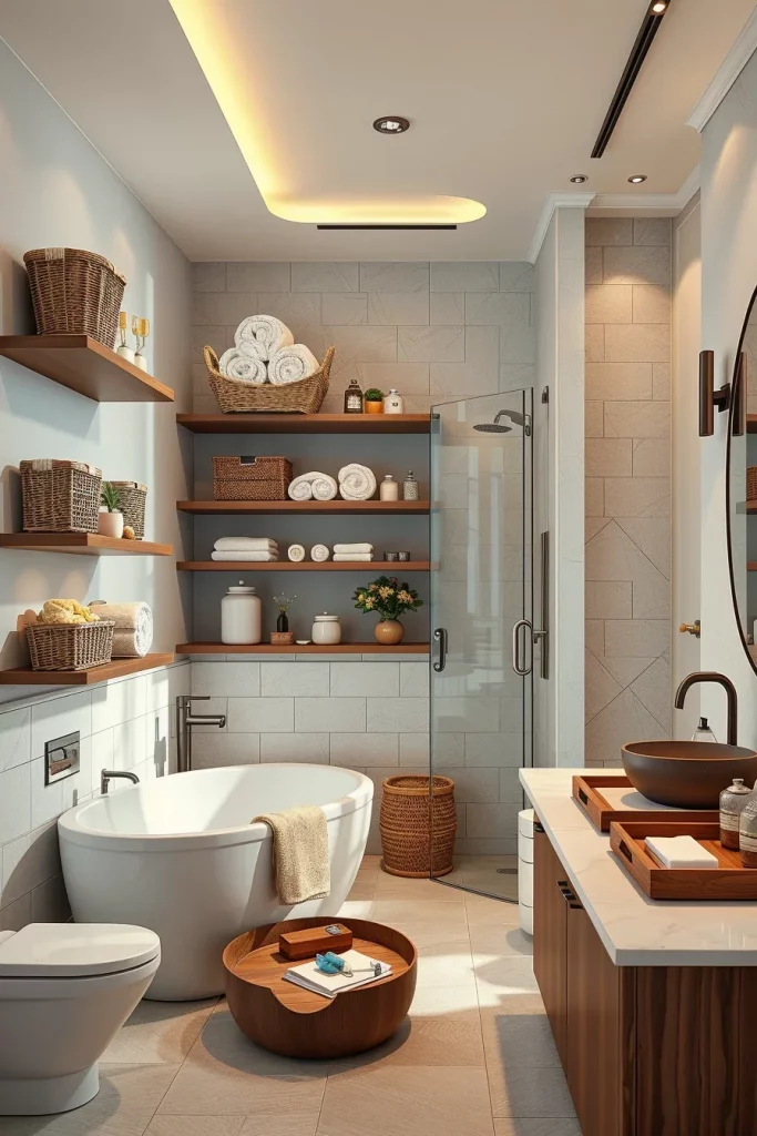 56 Bathroom Shelf Organization And Styling Ideas For A Beautiful And Organized Space