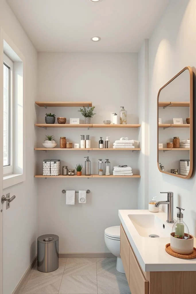 56 Bathroom Shelf Organization And Styling Ideas For A Beautiful And Organized Space