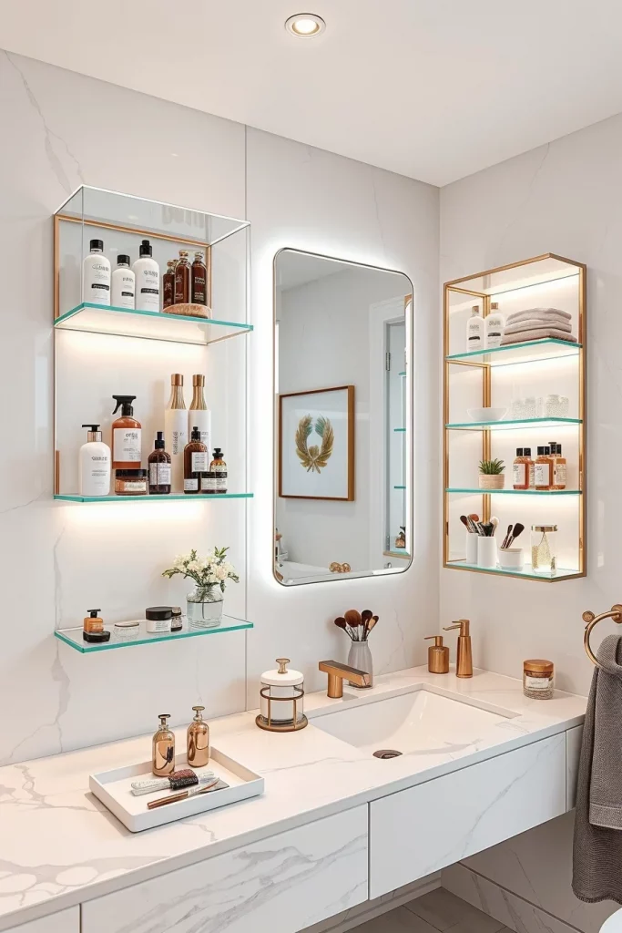 56 Bathroom Shelf Organization And Styling Ideas For A Beautiful And Organized Space