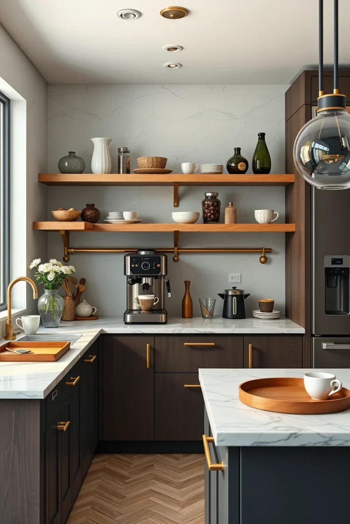 45 Kitchen Coffee Bar Styling Ideas To Create A Beautiful And Functional Coffee Station