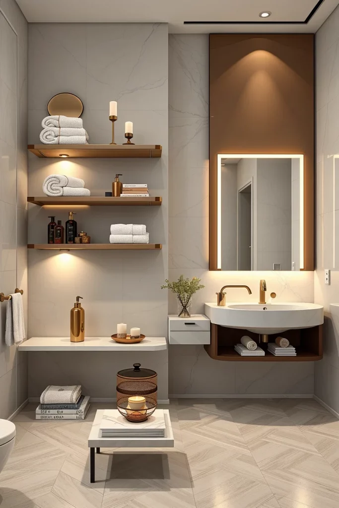 56 Bathroom Shelf Organization And Styling Ideas For A Beautiful And Organized Space
