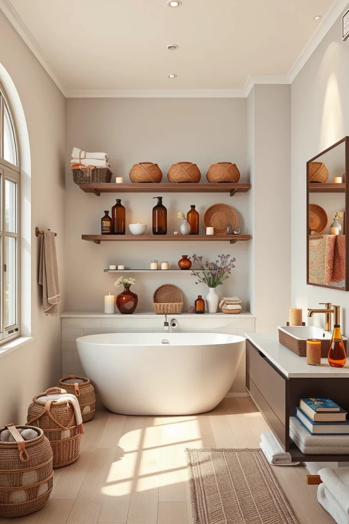 56 Bathroom Shelf Organization And Styling Ideas For A Beautiful And Organized Space
