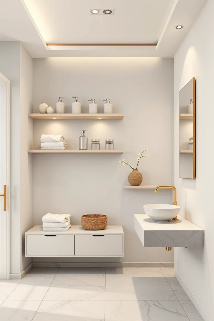56 Bathroom Shelf Organization And Styling Ideas For A Beautiful And Organized Space