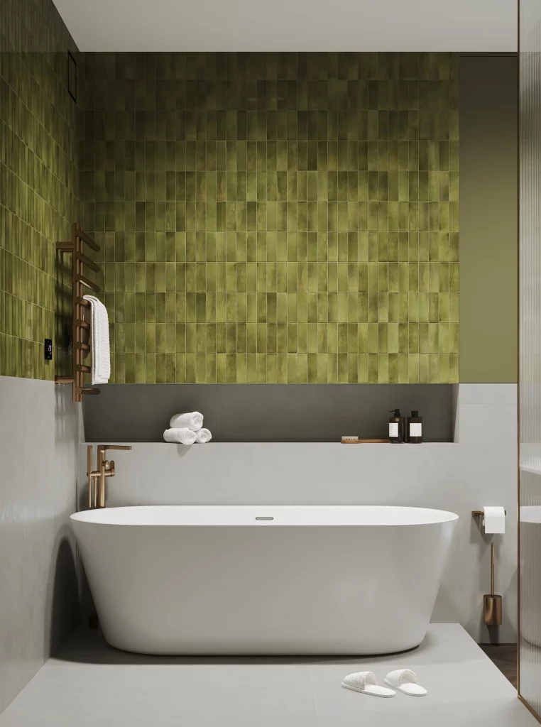 43 Olive Green Bathroom Ideas to Fall 2026 Season