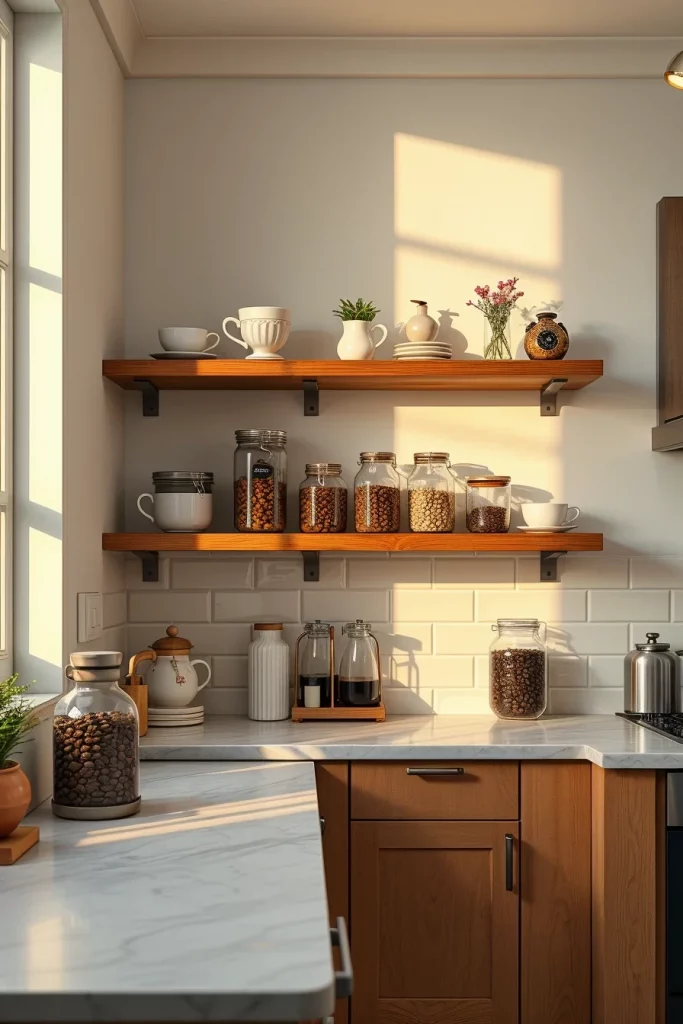 45 Kitchen Coffee Bar Styling Ideas To Create A Beautiful And Functional Coffee Station