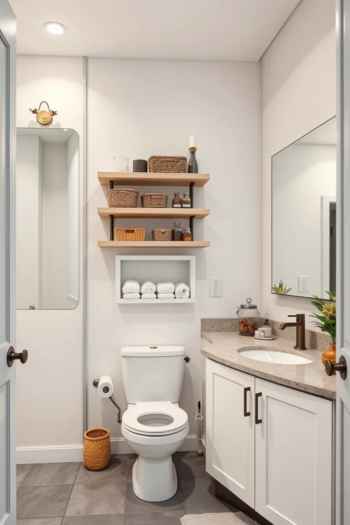 56 Bathroom Shelf Organization And Styling Ideas For A Beautiful And Organized Space