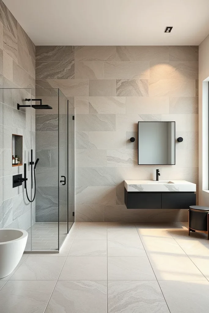 49 Minimalist Bathroom Decor With Texture Ideas For A Stylish Modern Space