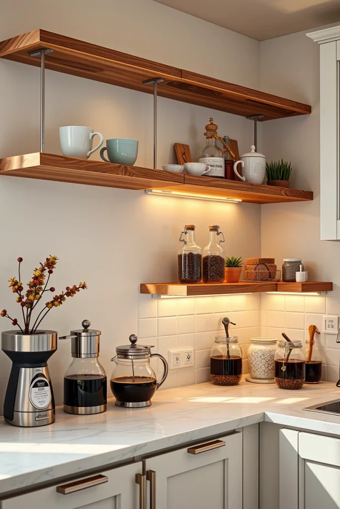 45 Kitchen Coffee Bar Styling Ideas To Create A Beautiful And Functional Coffee Station