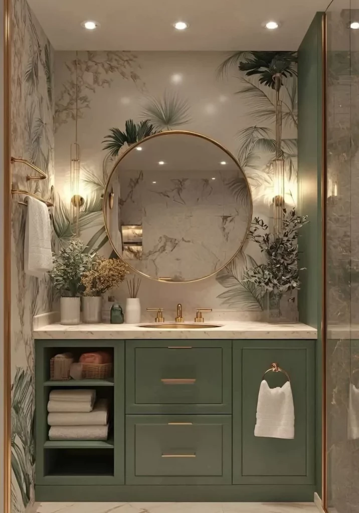 43 Olive Green Bathroom Ideas to Fall 2026 Season
