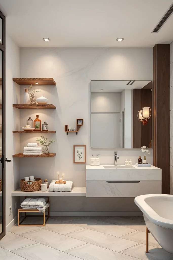 56 Bathroom Shelf Organization And Styling Ideas For A Beautiful And Organized Space