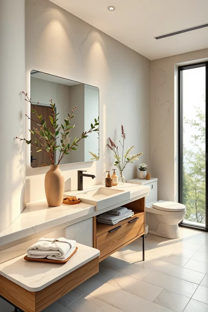 40 Modern Bathroom Countertop Styling Ideas